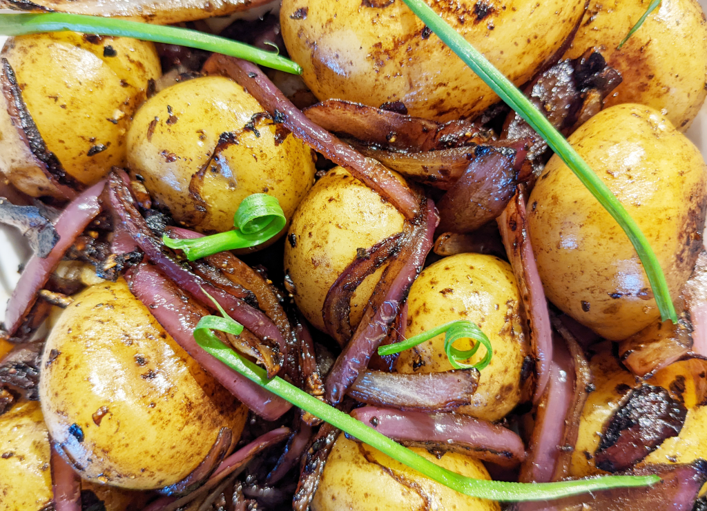Balsamic Vinegar and Red Onion Potatoes